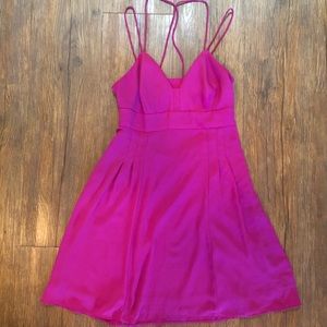 Hot pink strappy dress